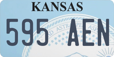 KS license plate 595AEN