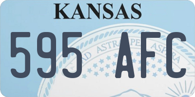 KS license plate 595AFC