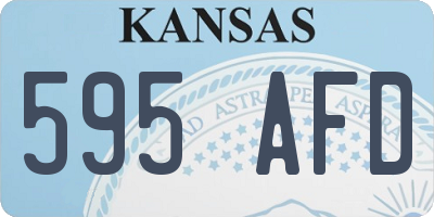 KS license plate 595AFD