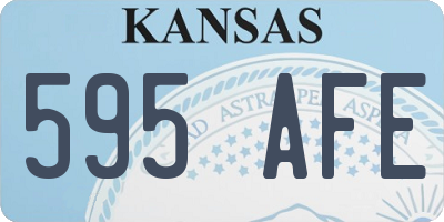 KS license plate 595AFE