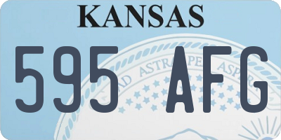 KS license plate 595AFG