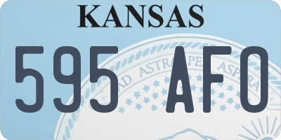 KS license plate 595AFO
