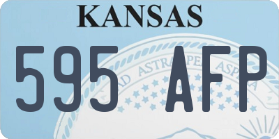 KS license plate 595AFP