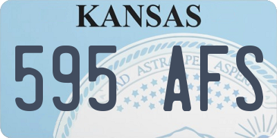 KS license plate 595AFS