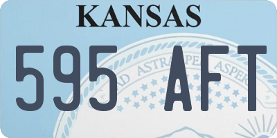 KS license plate 595AFT