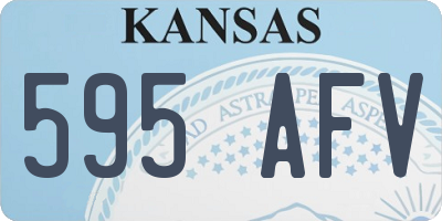 KS license plate 595AFV