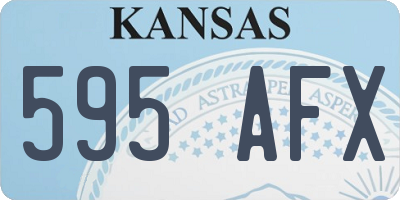 KS license plate 595AFX