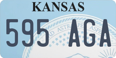 KS license plate 595AGA