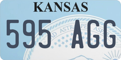 KS license plate 595AGG