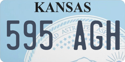 KS license plate 595AGH