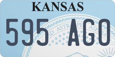 KS license plate 595AGO