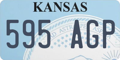 KS license plate 595AGP