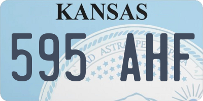 KS license plate 595AHF