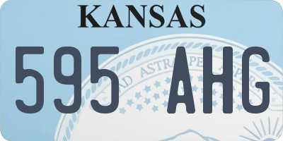 KS license plate 595AHG