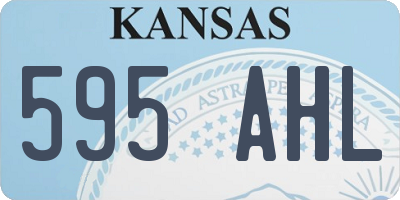 KS license plate 595AHL