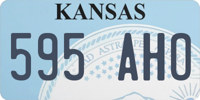 KS license plate 595AHO