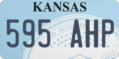 KS license plate 595AHP