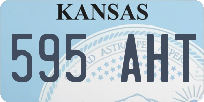 KS license plate 595AHT