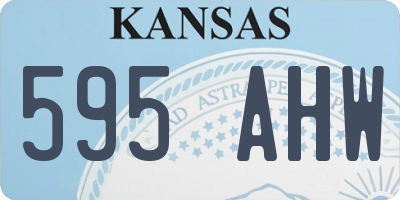 KS license plate 595AHW