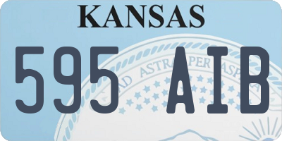 KS license plate 595AIB