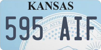 KS license plate 595AIF