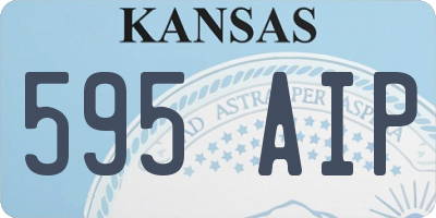 KS license plate 595AIP