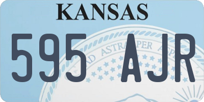 KS license plate 595AJR