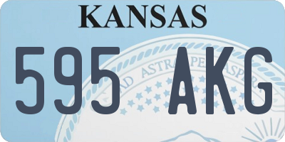 KS license plate 595AKG