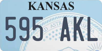 KS license plate 595AKL
