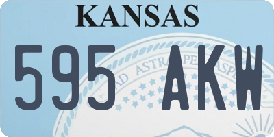 KS license plate 595AKW