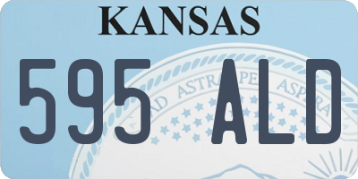 KS license plate 595ALD