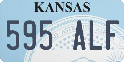 KS license plate 595ALF