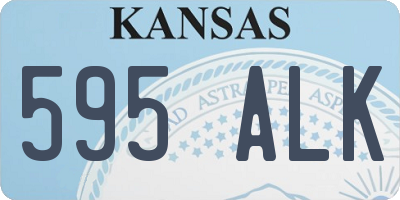 KS license plate 595ALK