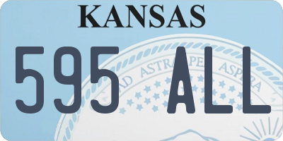 KS license plate 595ALL