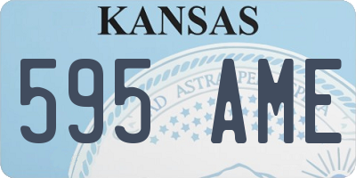 KS license plate 595AME