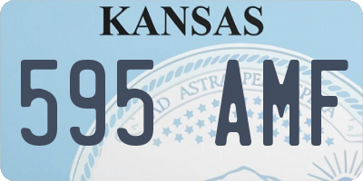 KS license plate 595AMF