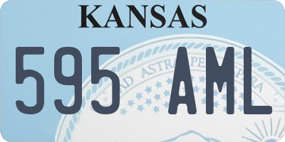 KS license plate 595AML