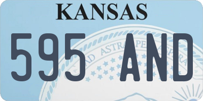 KS license plate 595AND