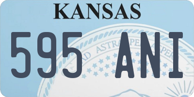 KS license plate 595ANI