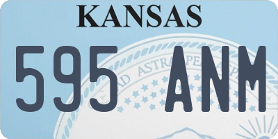 KS license plate 595ANM
