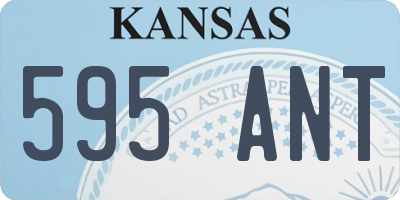 KS license plate 595ANT