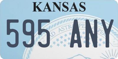 KS license plate 595ANY