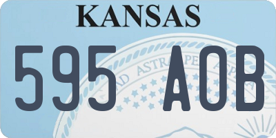 KS license plate 595AOB