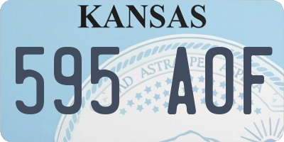 KS license plate 595AOF