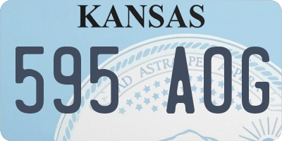 KS license plate 595AOG