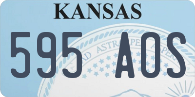 KS license plate 595AOS