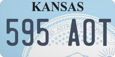 KS license plate 595AOT