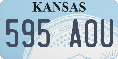 KS license plate 595AOU