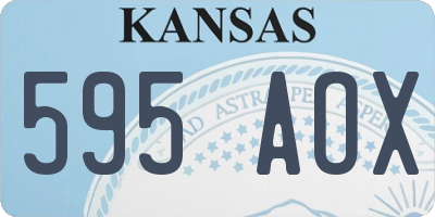 KS license plate 595AOX
