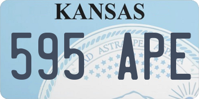 KS license plate 595APE